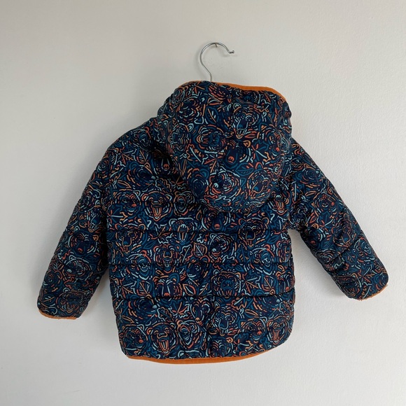 Cat & Jack Reversible Bear Print Puffer Jacket - Picture 2 of 4